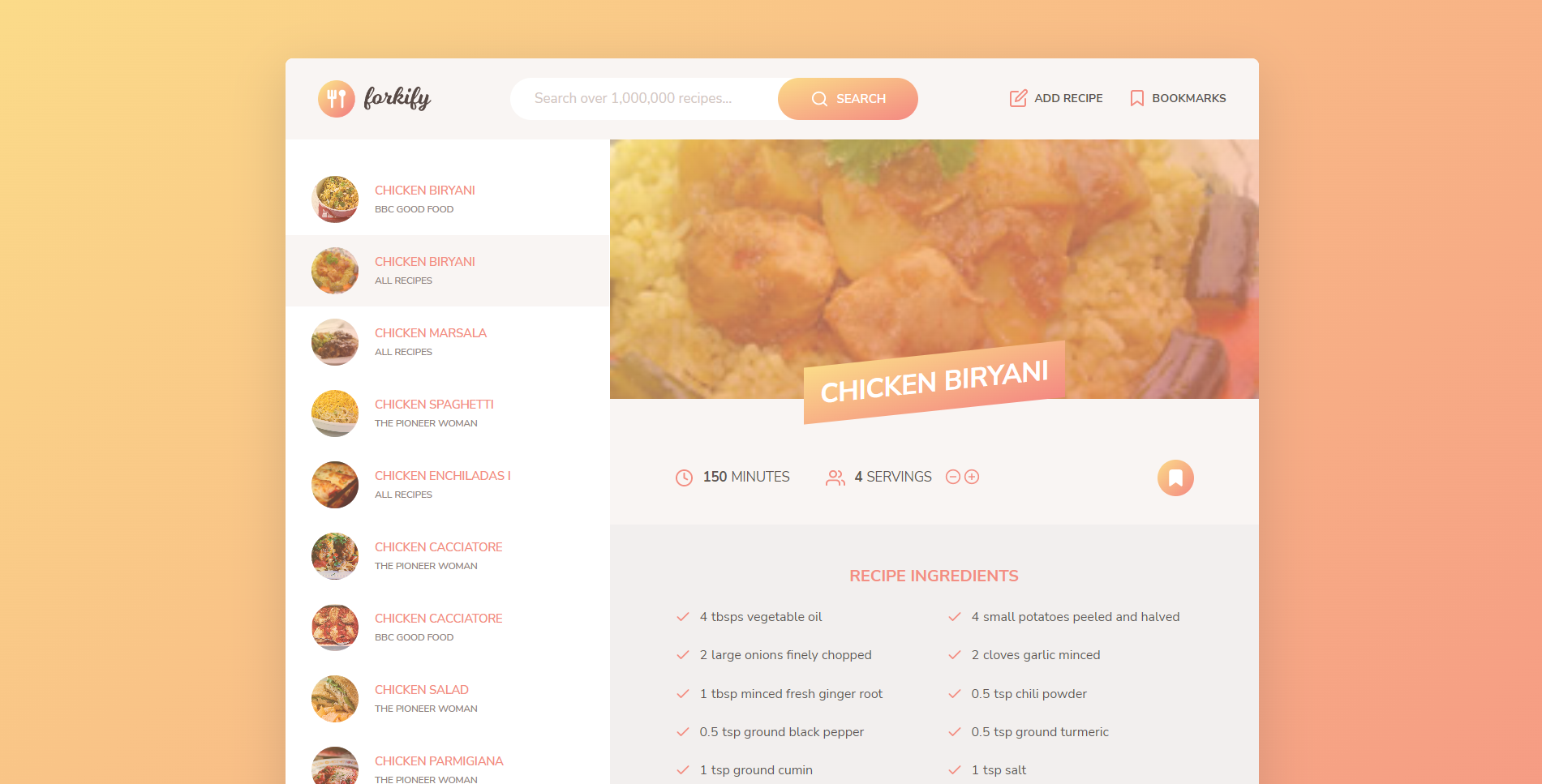 Forkify Recipe Website