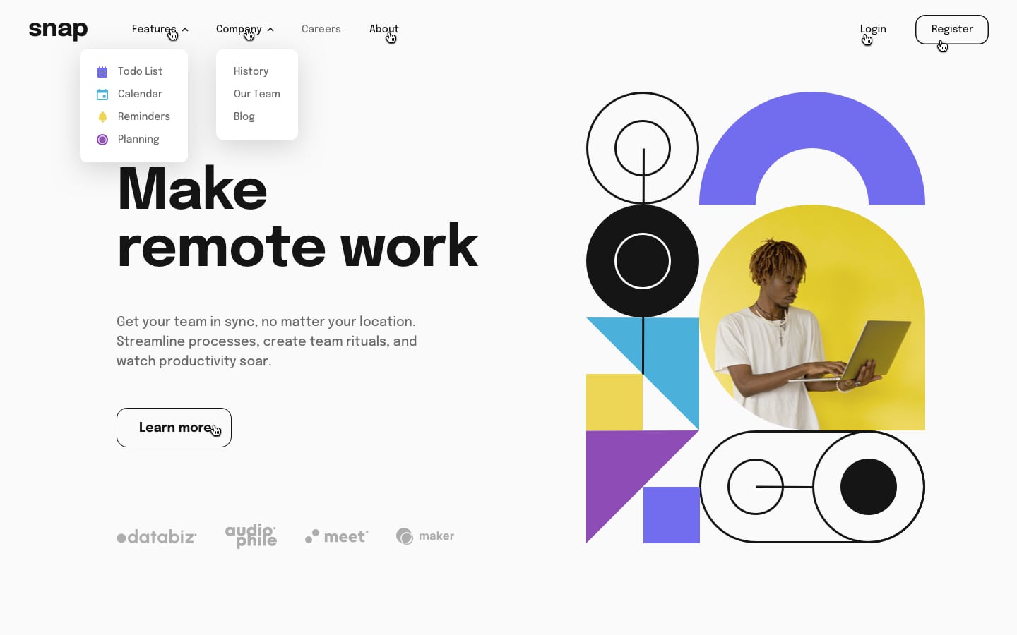 Snap Landing Page